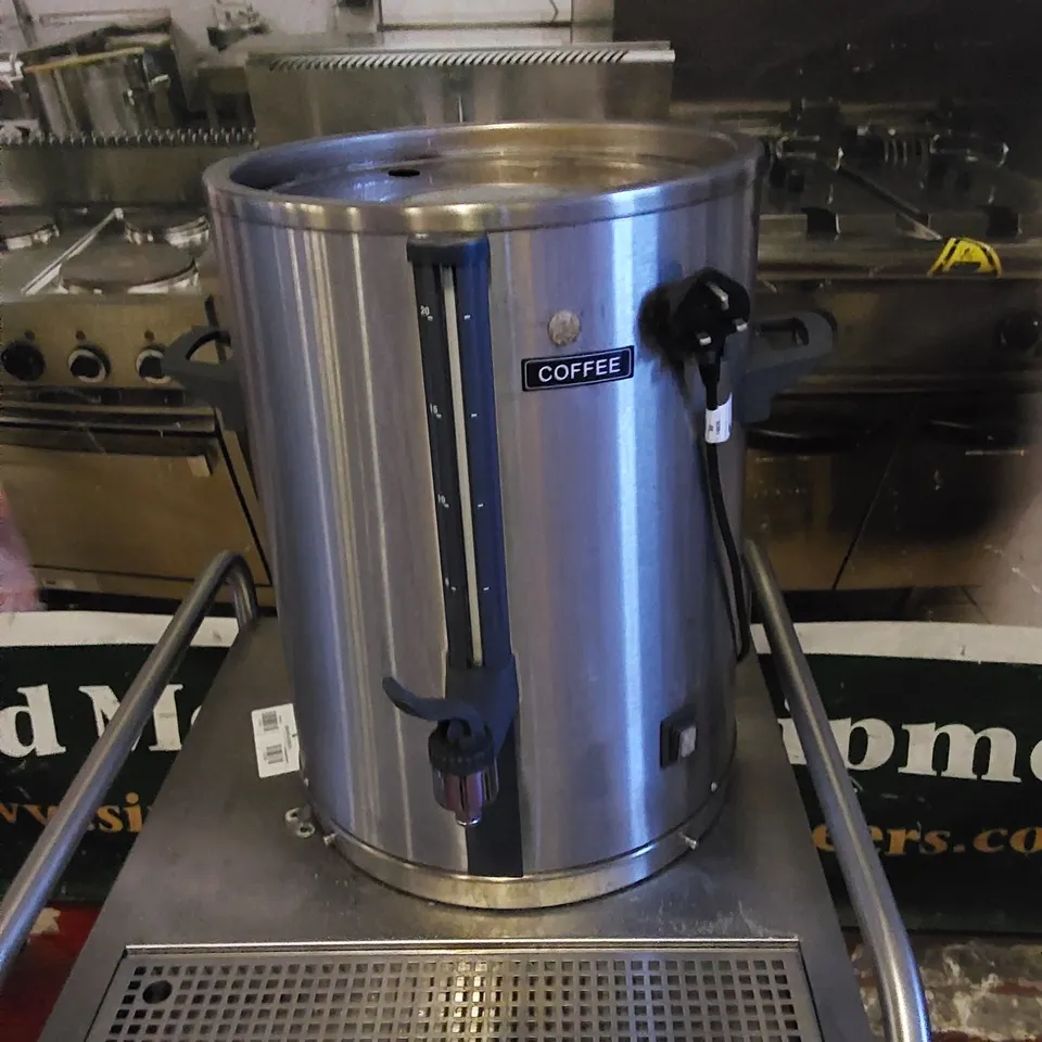 COMMERCIAL STAINLESS STEEL CATERING TROLLEY WITH HOT WATER BOILER / COFFEE DISPENSER 