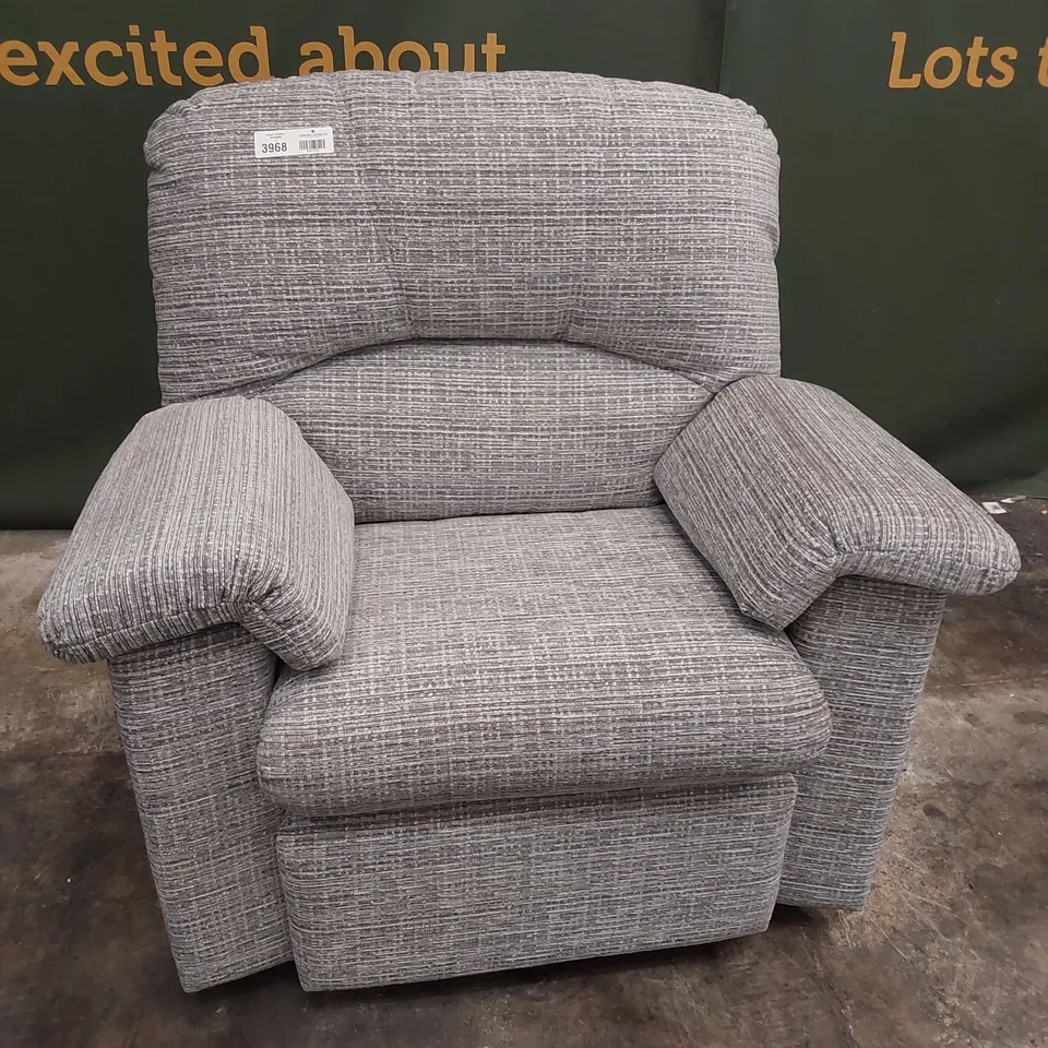 QUALITY BRITISH DESIGNER G PLAN CHLOE EASY CHAIR WAFFLE SMOKE FABRIC 