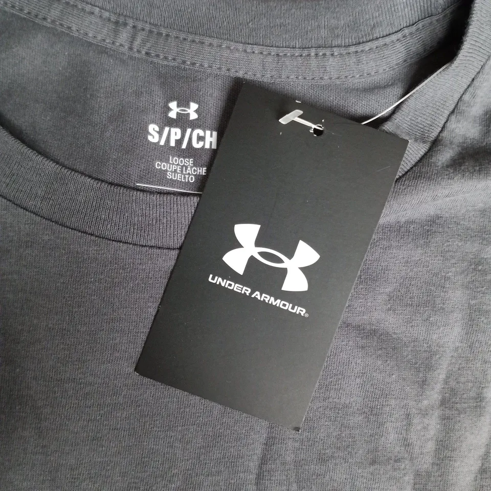 UNDER ARMOUR SPORTSTYLE T-SHIRT CASTLEROCK/BLACK, SIZE S