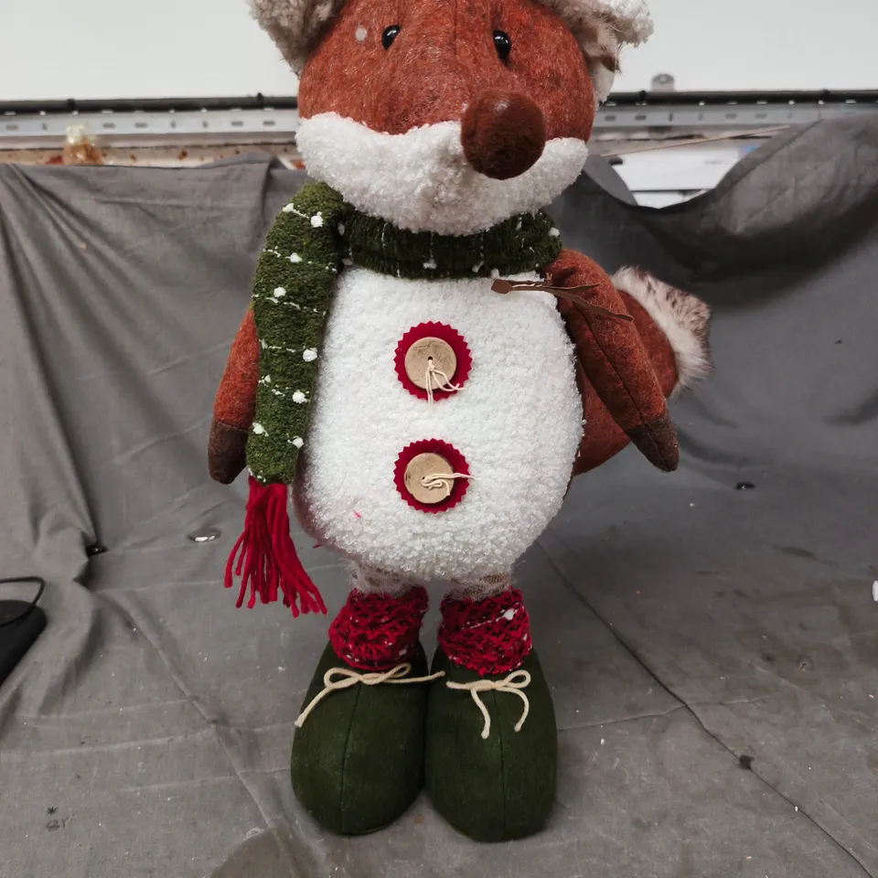 BOX OF 12 GISELA GRAHAM STANDING FESTIVE FOX DECORATIONS 