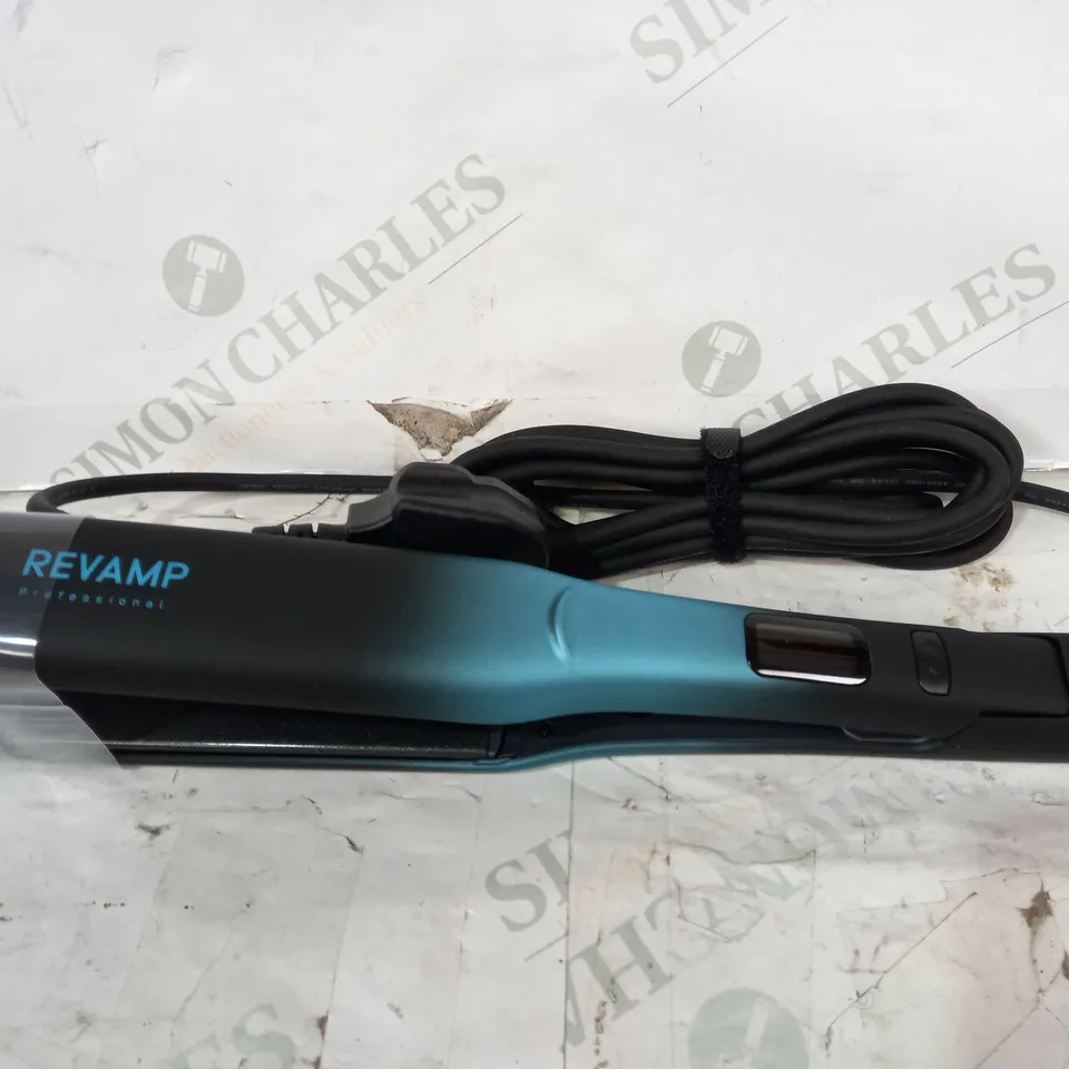 REVAMP PROGLOSS WIDE ULTRA X SHINE CERAMIC HAIR STRAIGHTENER ST-2000 RRP £100