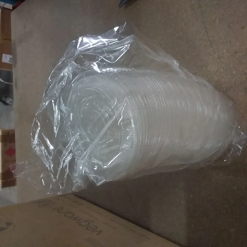 BOX OF 1000PC VEGWARE 96MM FLAT LIDS WITH STRAW SLOT