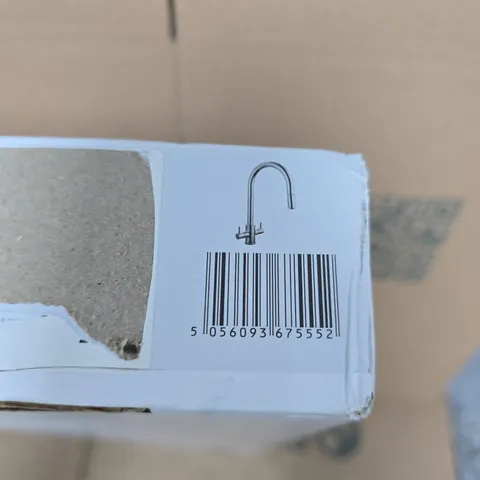 SAUBER PULL OUT KITCHEN TAP - DUAL LEVER BRUSHED