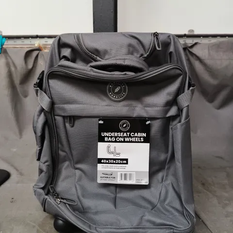 BORDLITE UNDERSEAT CABIN BAG ON WHEELS, GREY, 40X30X20 CM