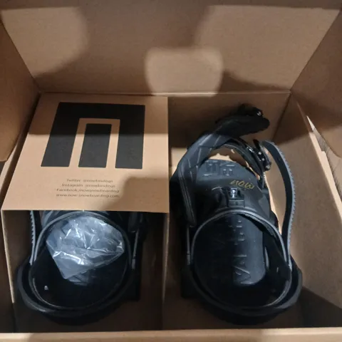 NOW BINDINGS VETTA BLACK SNOWBOARD BINDINGS, SIZE M (US 8–11.5)