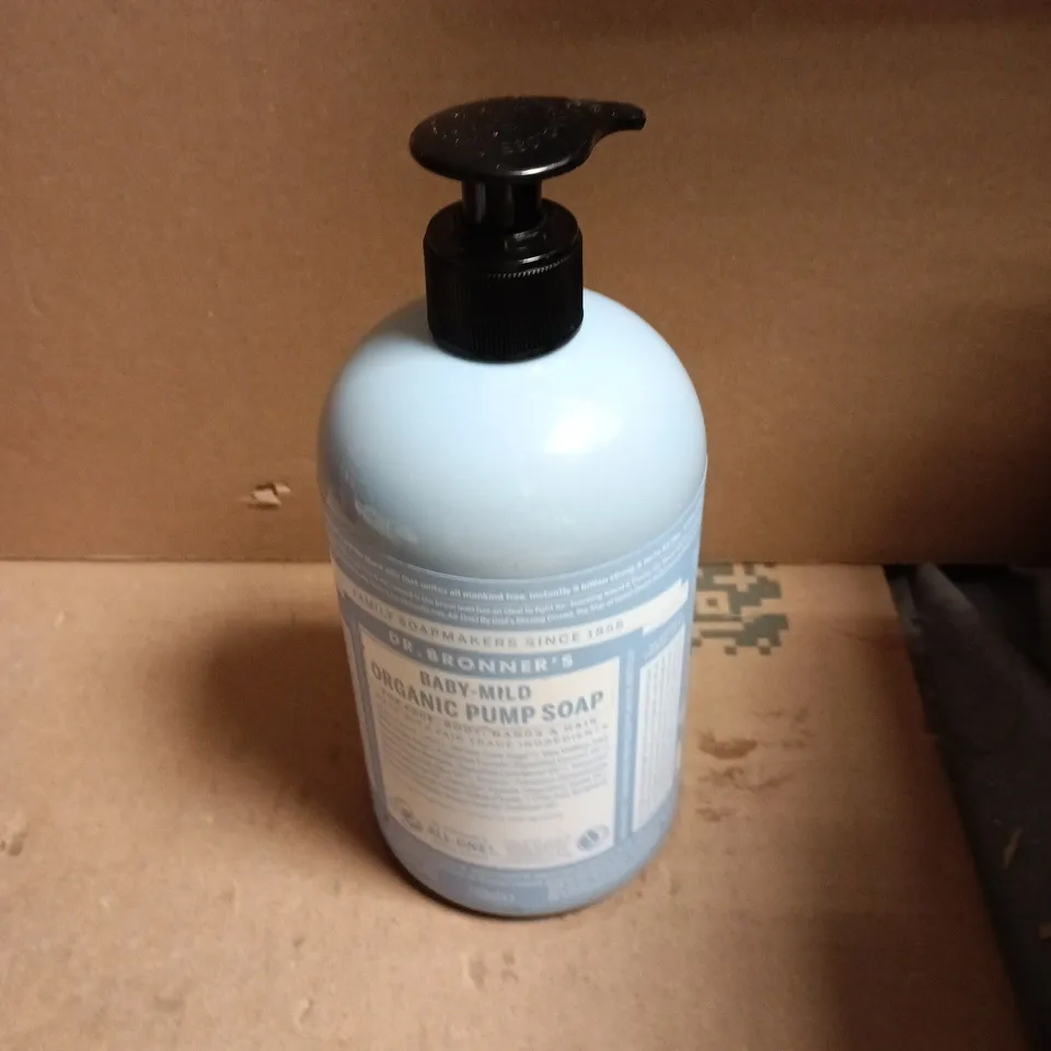 DR. BRONNER’S BABY-MILD ORGANIC PUMP SOAP – HAND SOAP BOTTLE