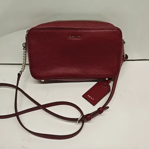 DKNY Red Leather Crossbody Bag