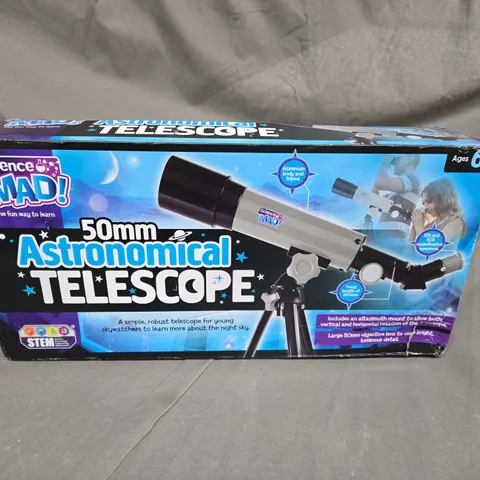 SCIENCE  MAD 50MM ASTRONOMICAL TELESCOPE