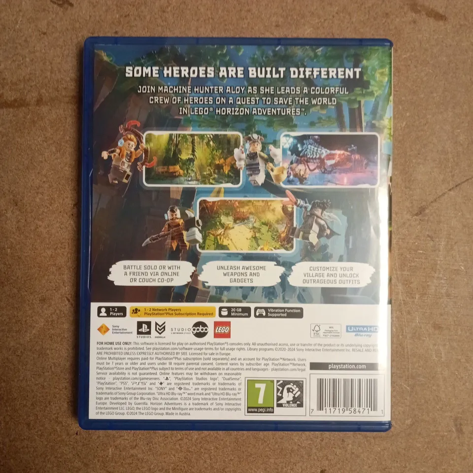 LEGO HORIZON ADVENTURES PLAYSTATION 5 VIDEO GAME