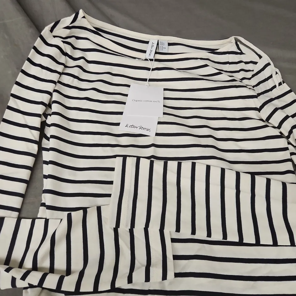 & OTHER STORIES BRETON STRIPE LONG-SLEEVE TOP – ORGANIC COTTON - XS