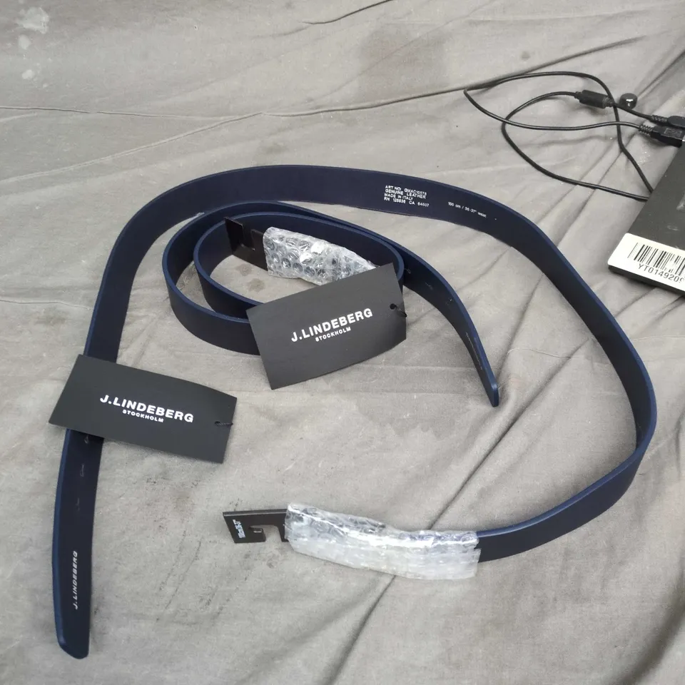J. LINDEBERG LEATHER BELTS – BLUE, 100 CM (MEN'S)