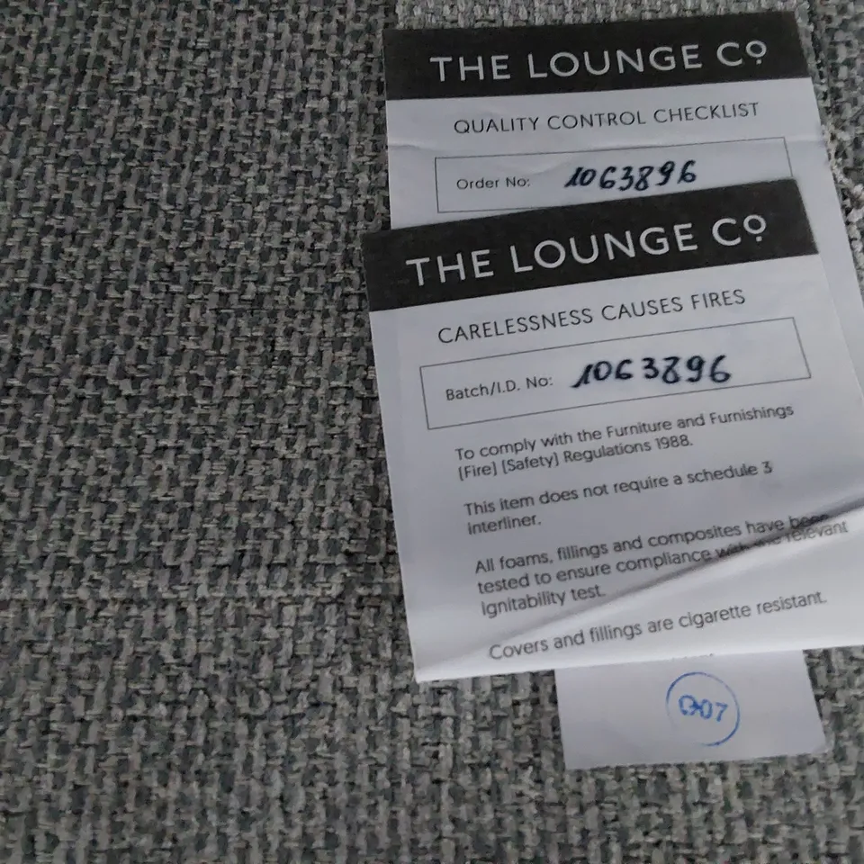 QUALITY BRITISH DESIGNER LOUNGE Co. END SECTION GREY FABRIC