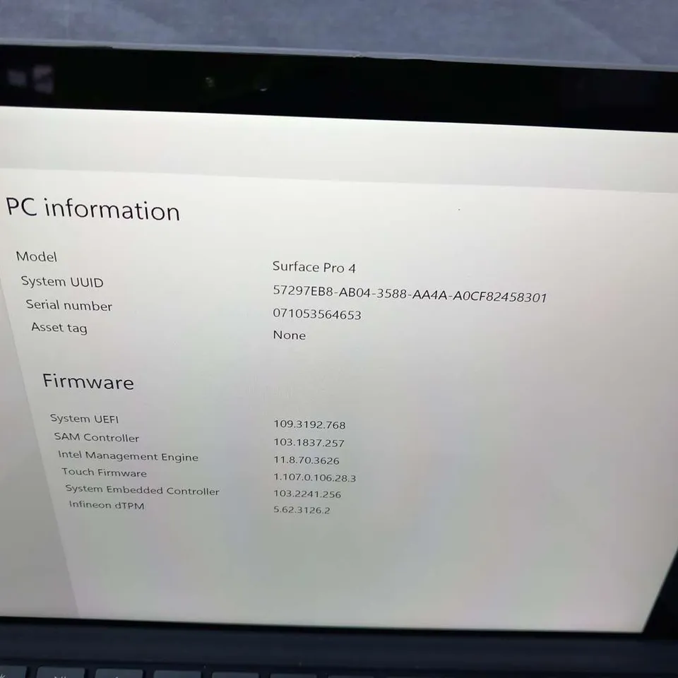 MICROSOFT SURFACE PRO 4 128GB