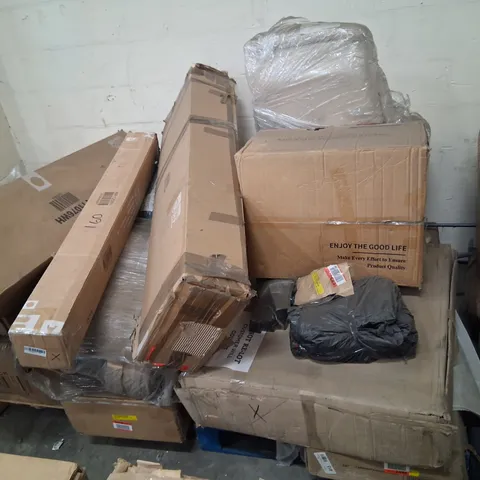 THREE PALLETS OF ASSORTED FURNITURE AND PARTS