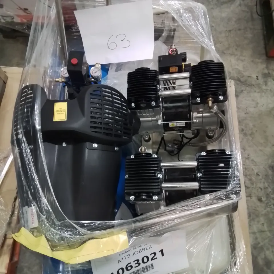 DRAPER 100L 3.0HP (2.2KW) V-TWIN AIR COMPRESSOR AND HYUNDAI 100 LITRE SILENCED AIR COMPRESSOR - UNPROCESSED RAW RETURNS