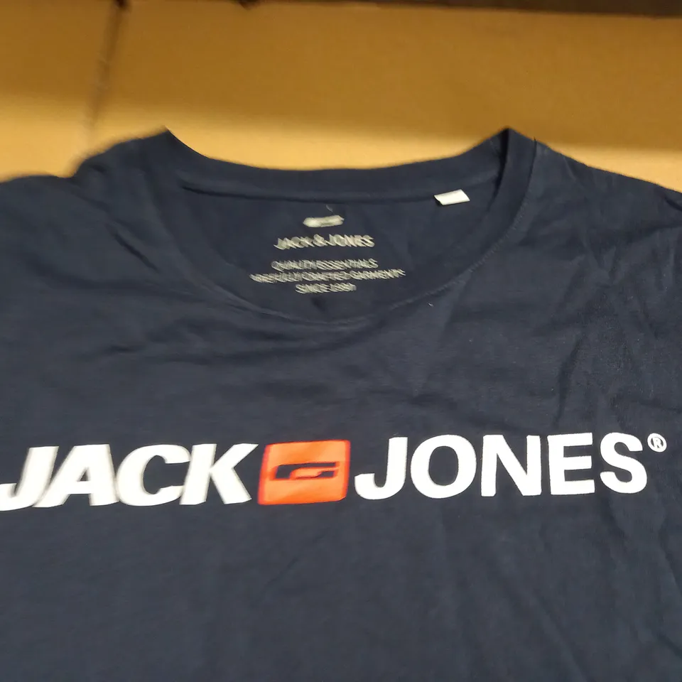 JACK JONES NAVY T-SHIRT - XL