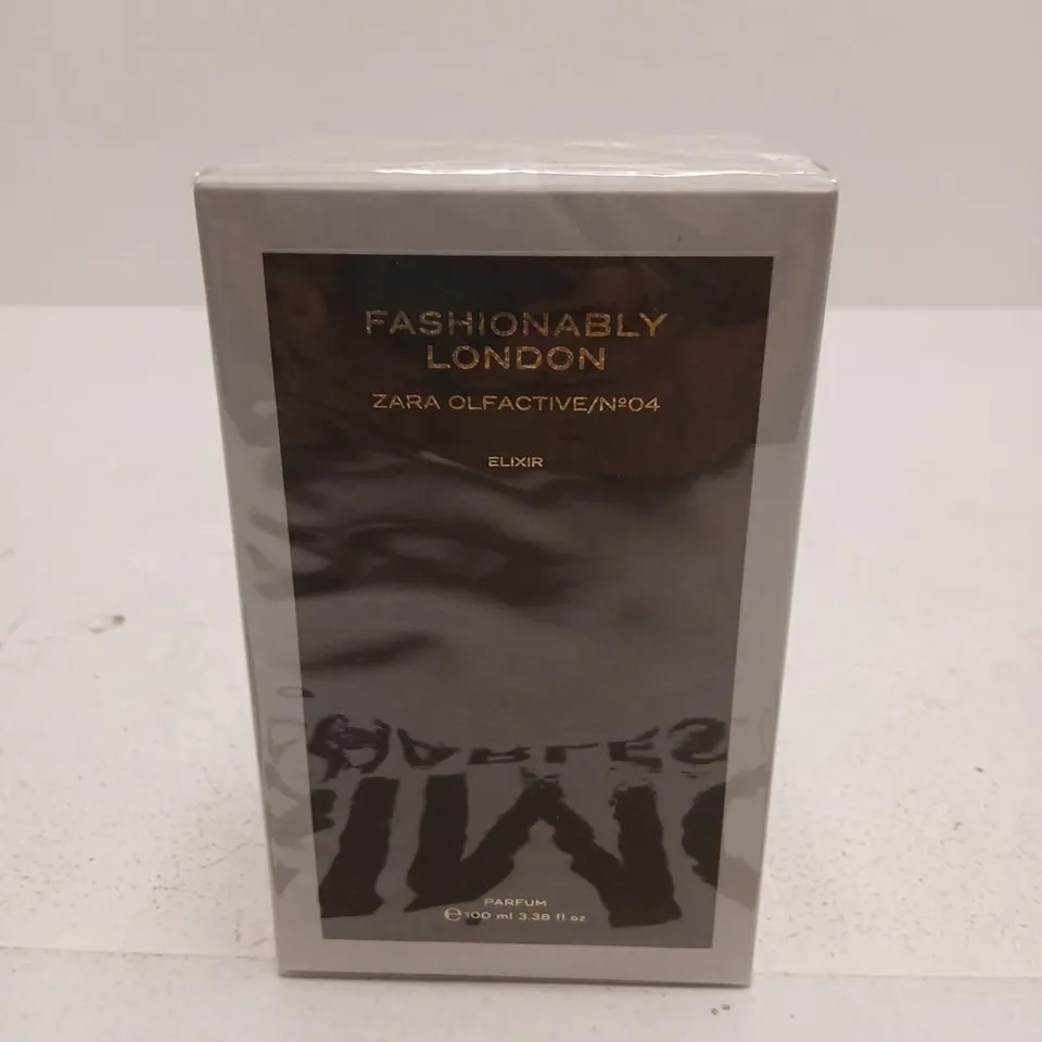 BOXED AND SEALED FASHIONABLY LONDON ZARA OLFACTIVE NO 04 ELIXIR PARFUM 100ML