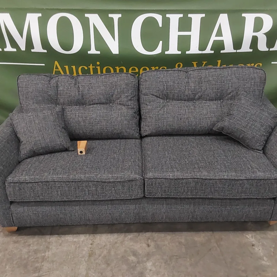 HALSTOW 3 SEATER FABRIC SOFA - CHARCOAL  RRP £899