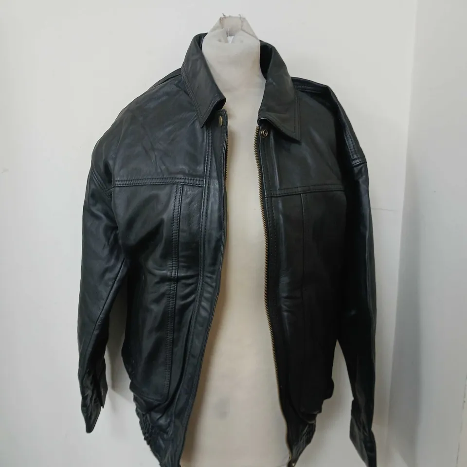 JACKET DYNASTY LEATHER JACKET IN BLACK - S/M
