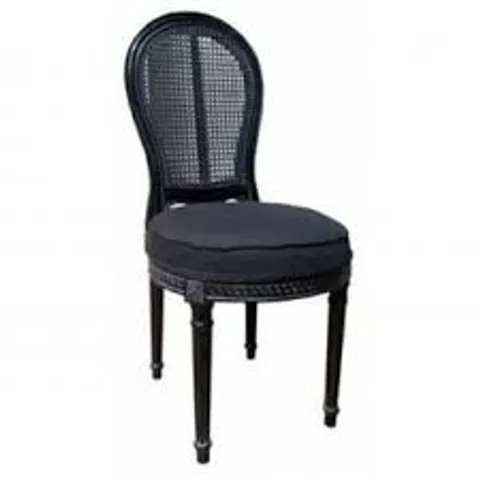 WRAPPED HOMESDIRECT365 ANTIQUE FRENCH STYLE BLACK CHAIR