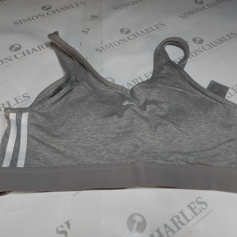ADIDAS SPORTS BRA IN GREY - UK LARGE