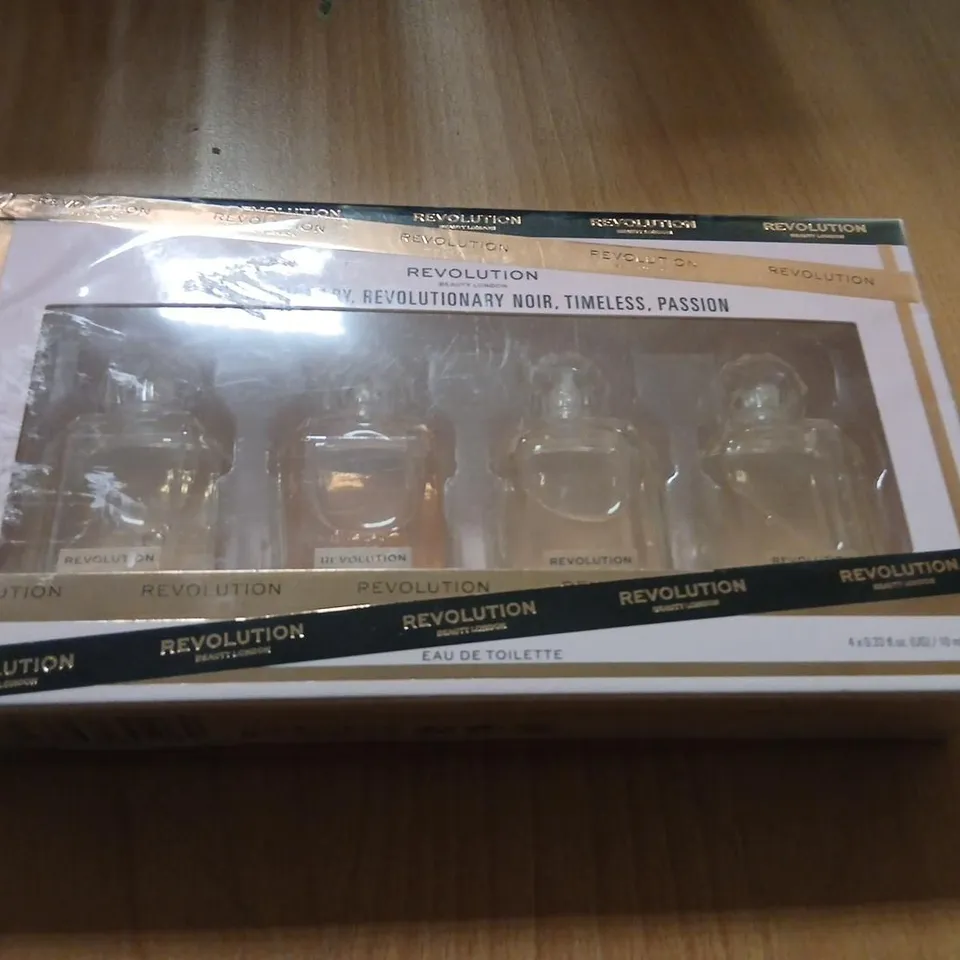 BOXED AND SEALED REVOLUTION 4 X 10ML GIFT SET