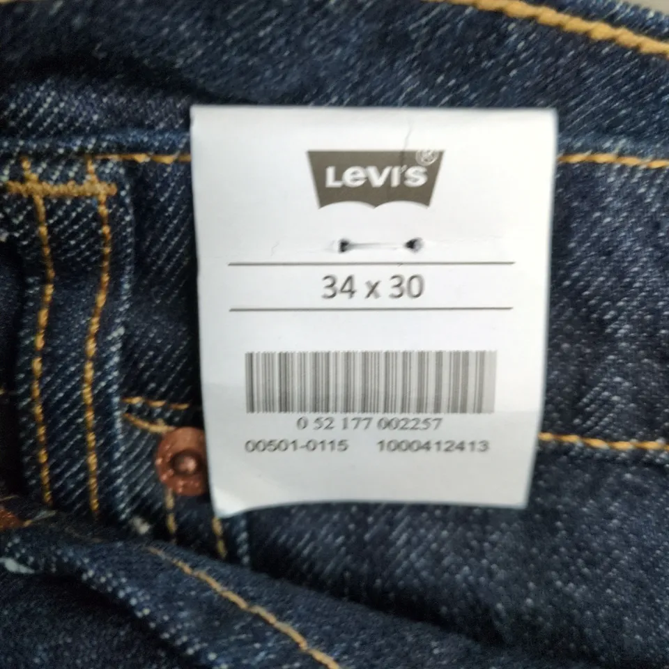 LEVI'S 501 ORIGINAL JEANS – WAIST 34IN, INSEAM 30IN
