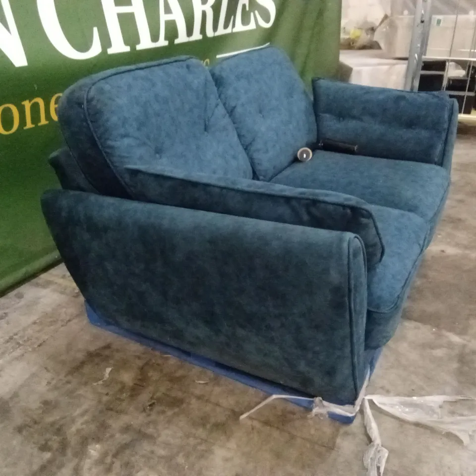 PAULO FABRIC 2 SEATER SOFA - NAVY