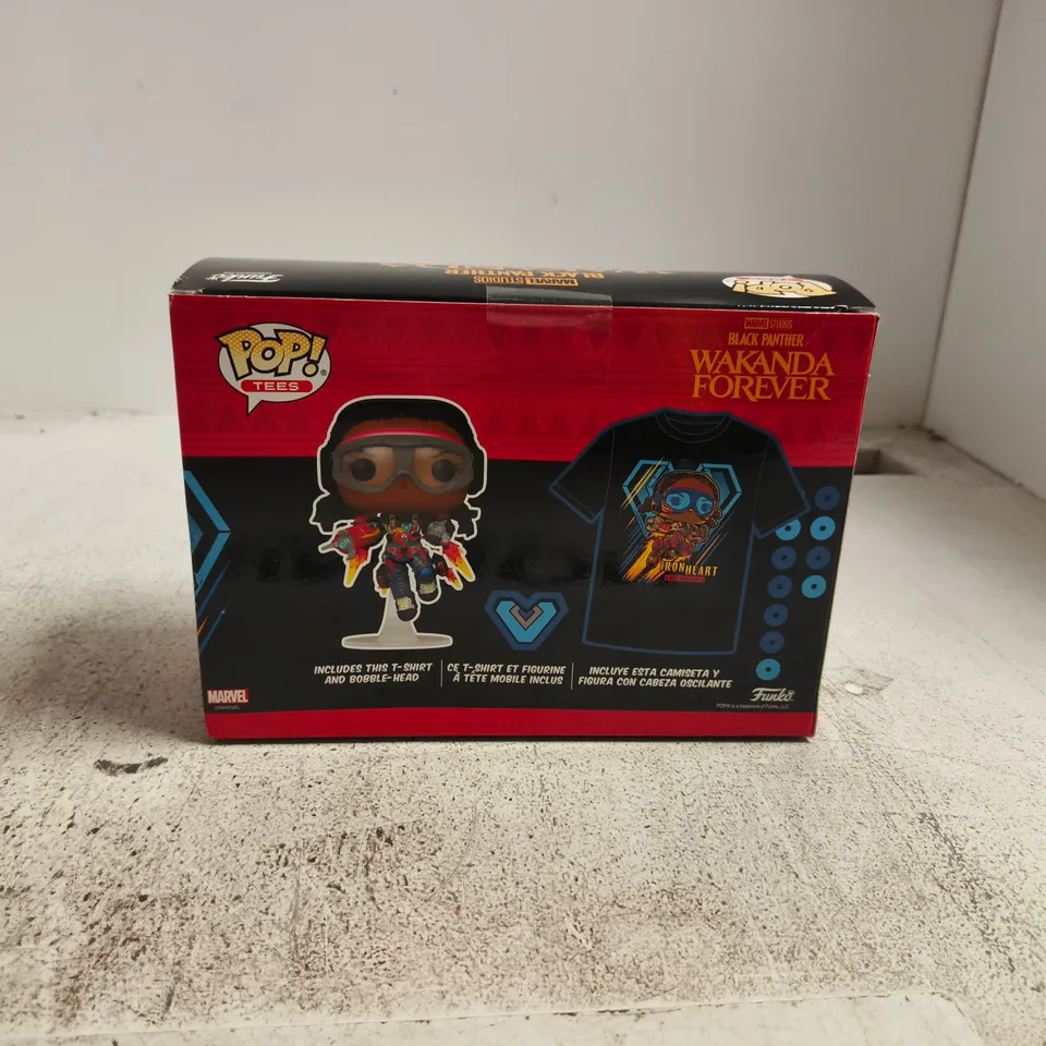 POP! TEES FUNKO BLACK PANTHER WAKANDA FOREVER GLOW IN THE DARK