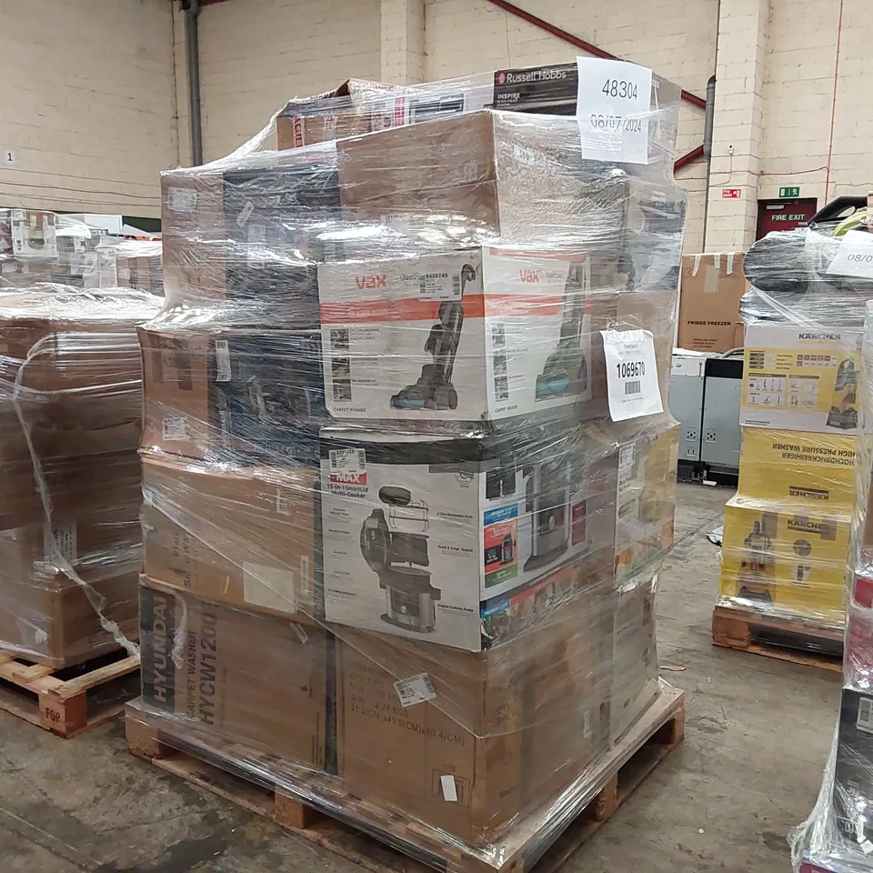 PALLET OF APPROXIMATELY 26 UNPROCESSED RAW RETURN HOUSEHOLD AND ELECTRICAL GOODS TO INCLUDE;