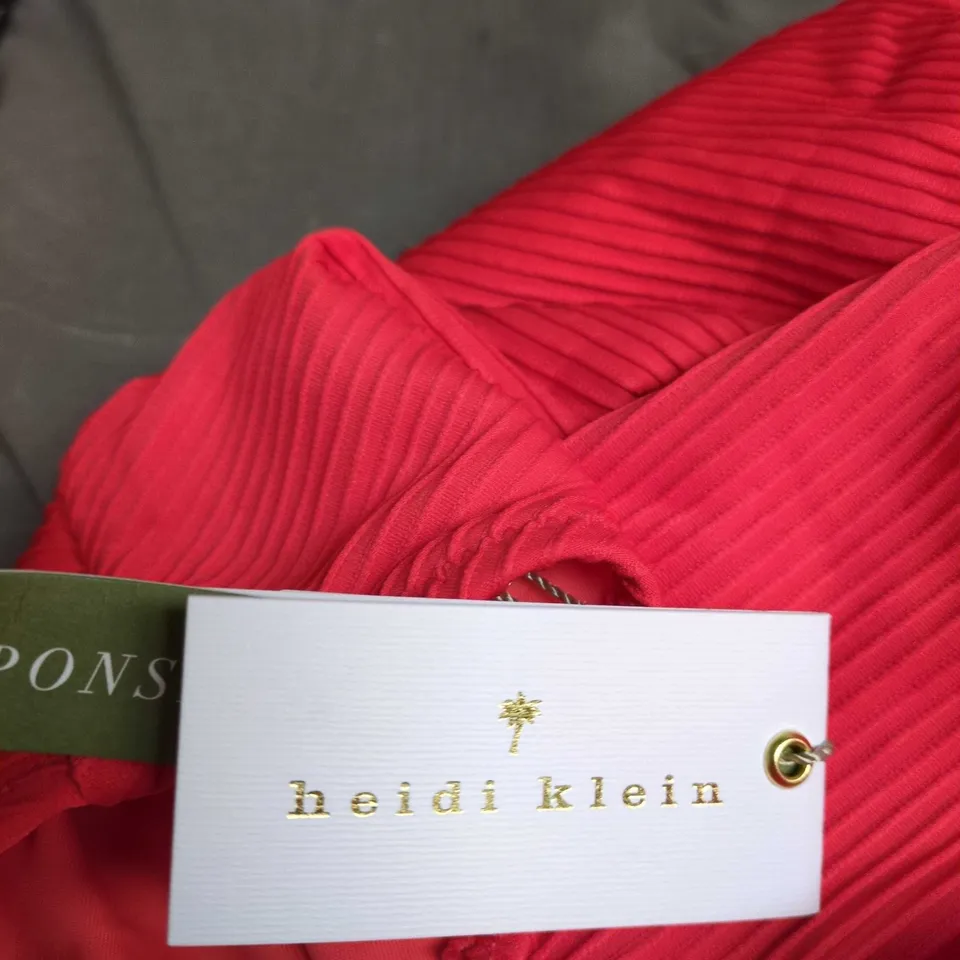 HEIDI KLEIN RED KNIT SWIMSUIT – SIZE M