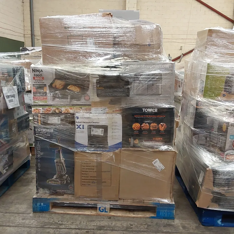 PALLET OF APPROXIMATELY 26 UNPROCESSED RAW RETURN HOUSEHOLD AND ELECTRICAL GOODS TO INCLUDE;