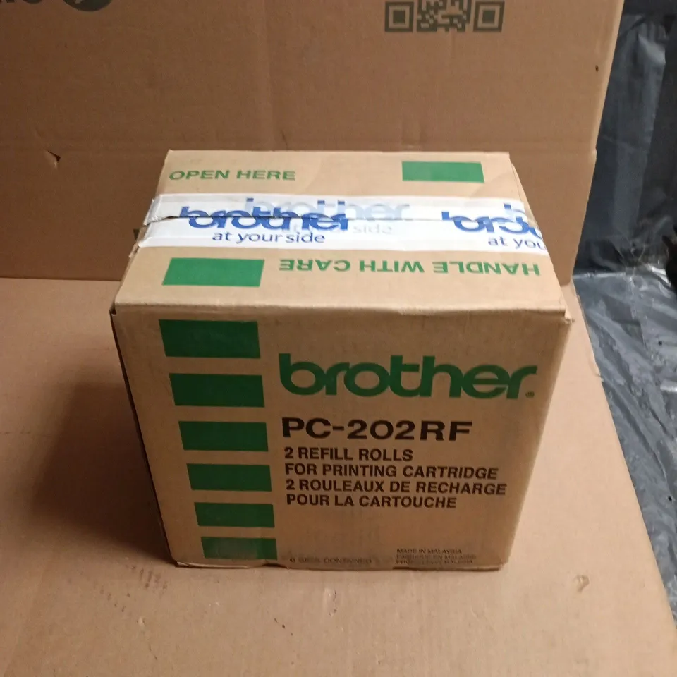 BROTHER PC-202RF PRINTER CARTRIDGE REFILL ROLLS – 6 BOXES (12 ROLLS TOTAL)