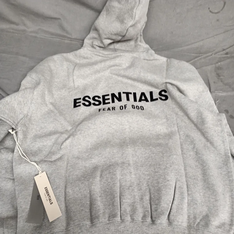 ESSENTIALS FEAR OF GOD HOODIE – GREY - UK SMALL