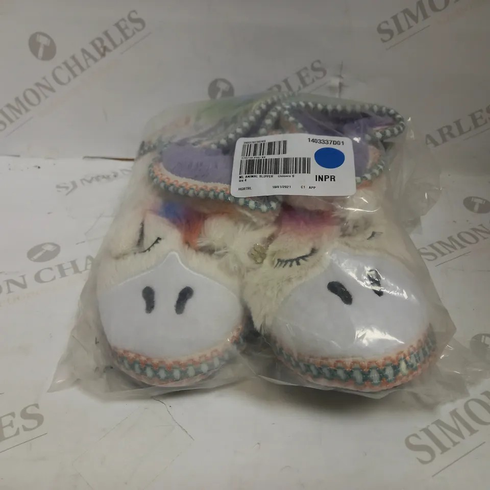 MUK LUKS UNICORN SLIPPERS UK SIZE 4