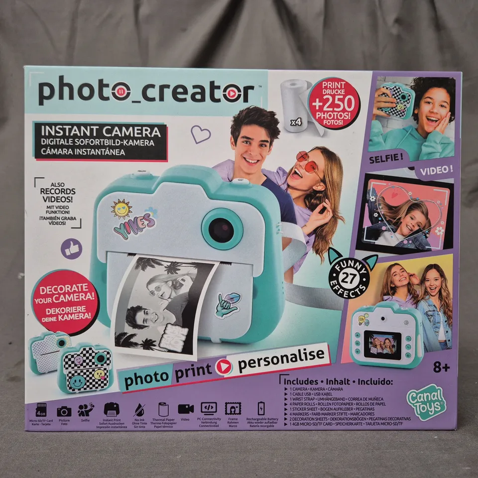 BOXED CANAL TOYS PHOTO CREATOR INSTANT CAMERA