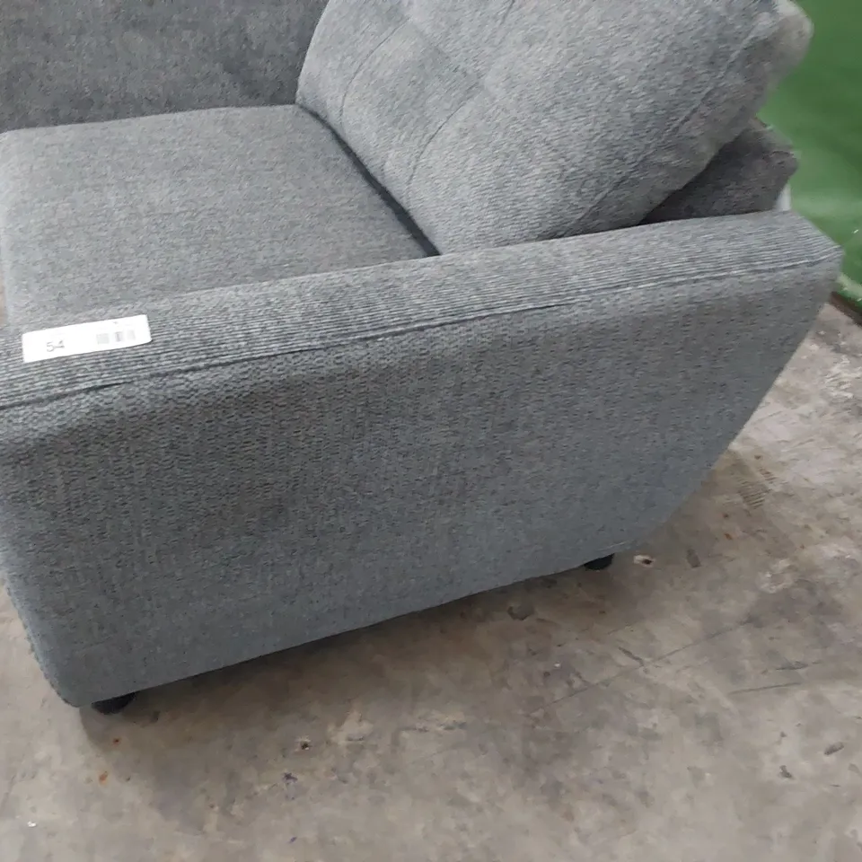 QUALITY BRITISH MADE LOUNGE Co SNUGGLER CHAIR GREY FABRIC 