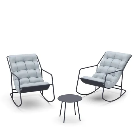 GARDEN STORIES ULTRA COMFORT PADDED ROCKING BISTRO SET