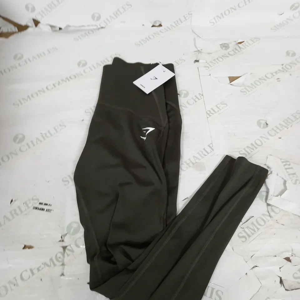 GYMSHARK WAIT SUPPORT LEGGINGS M BODY FIT GREEN 