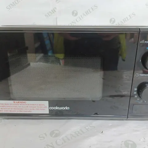 BOXED COOKWORKS 700W BLACK MICROWAVE 17L