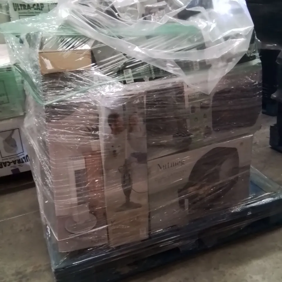 PALLET CONTAINING A LARGE QUANTITY OF ELECTRICAL PRODUCTS TO INCLUDE;AIR FRYER,VACUUM CLEANER,STEAM CLEANER,TOWER FAM,TOASTER,KETTLE 