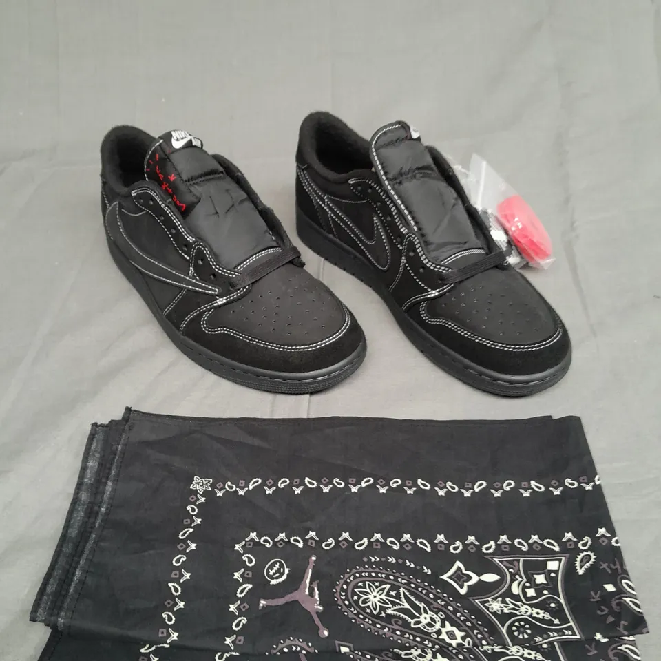 BOXED PAIR OF AIR JORDAN 1 LOW OG BLACK PHANTOM CACTUS JACK UK 10