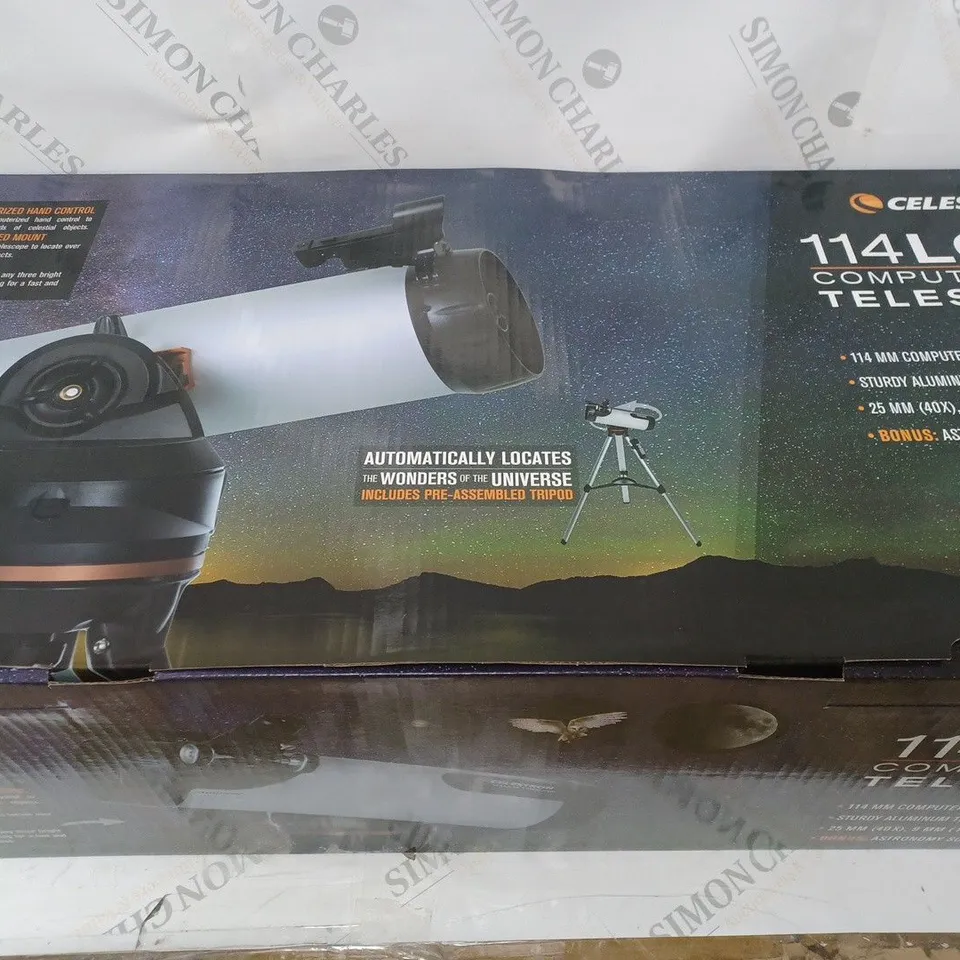 BOXED CELESTRON 114LCM COMPUTERIZED TELESCOPE