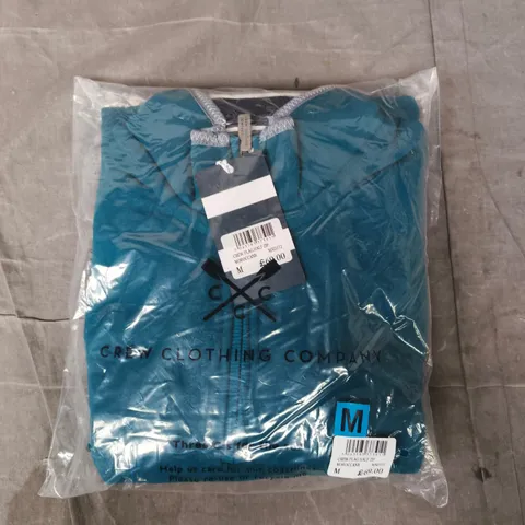 BAGGED CREW CLOTHING COMPANY CREW FLAG HALF ZIP IN DEEP TEAL SIZE MEDIUM