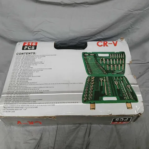 CR-V 216-PIECE TOOL SET IN GREEN CASE