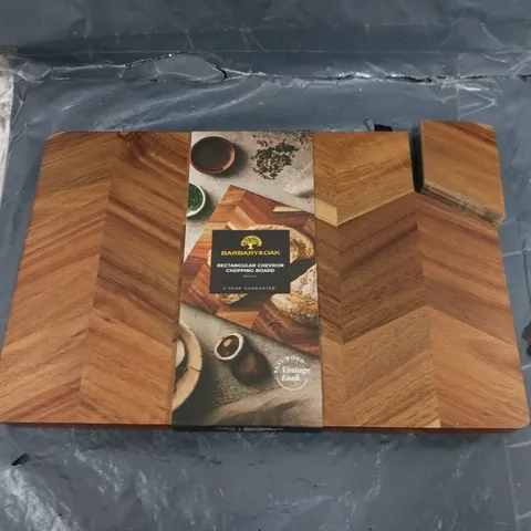 BARBARY & OAK RECTANGULAR CHEVRON CHOPPING BOARD 