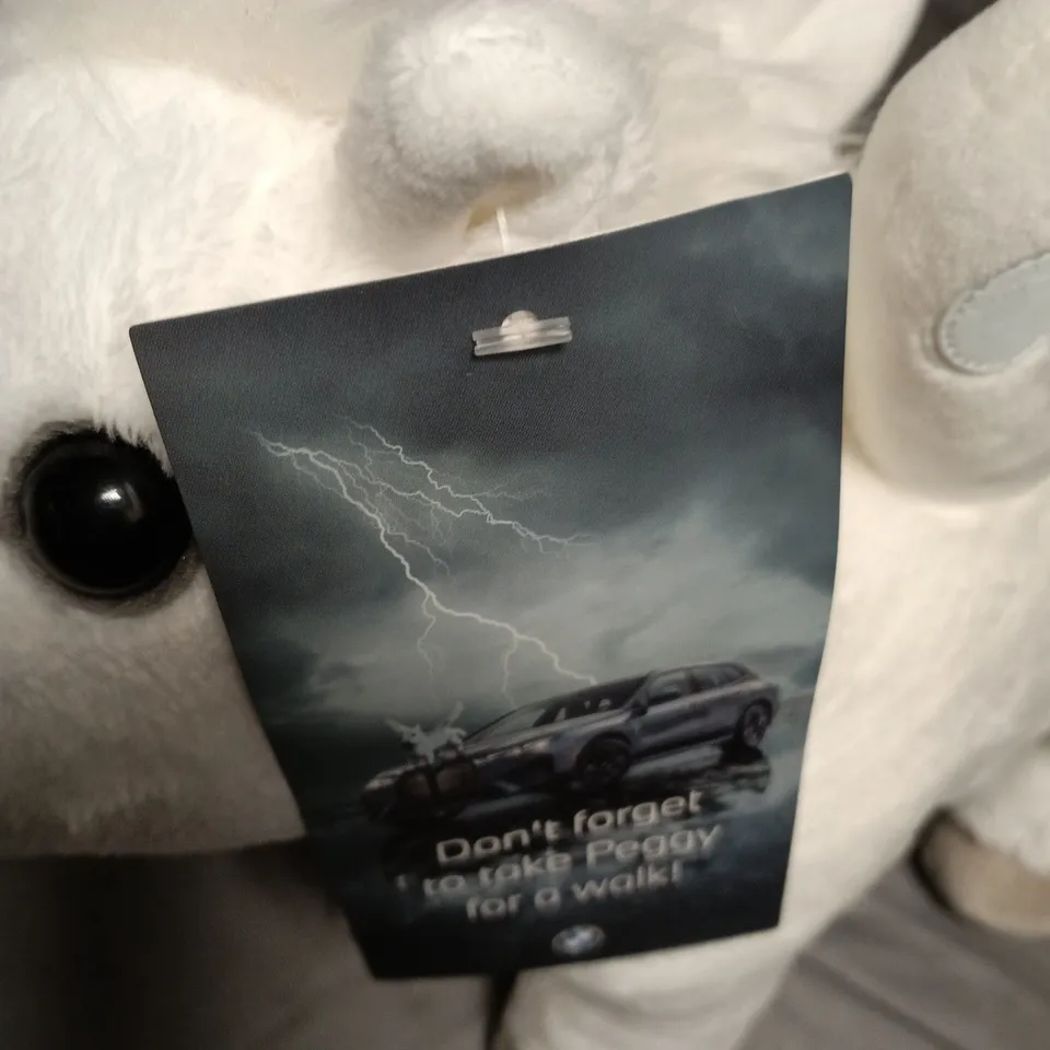 BMW WHITE PLUSH  TOY WITH TAGS – PEGGY 