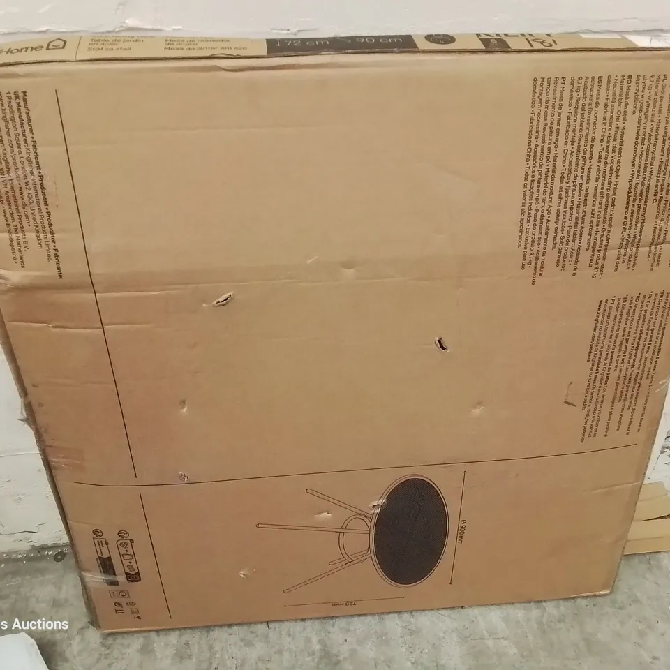 BOXED GOODHOME KILFI 90cm METAL PATIO TABLE