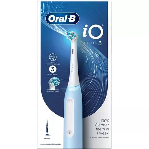 ORAL-B IO SERIES 3 ELECTRIC TOOTHBRUSH IN ICE BLUE