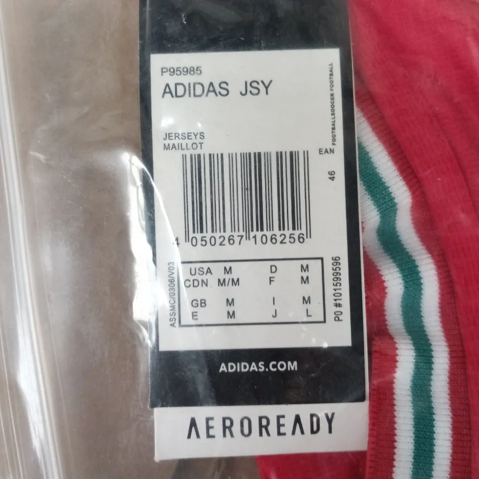 ADIDAS JSY RED JERSEY – AEROREADY, MEN'S UK MEDIUM (US M)